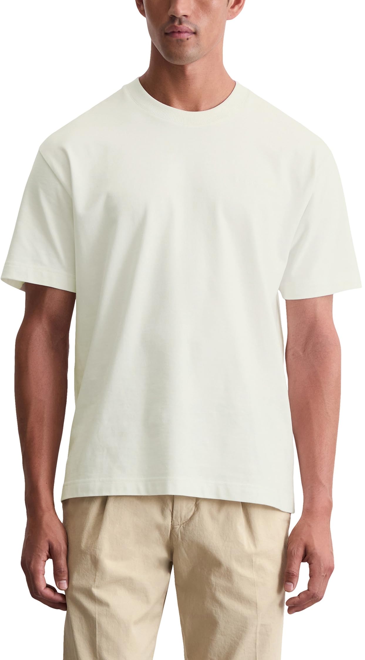 Marc O'polo Men's 101 Marc Oߴpolo Relaxed Fit Organic Cotton T-Shirt, Off White (Egg White), M