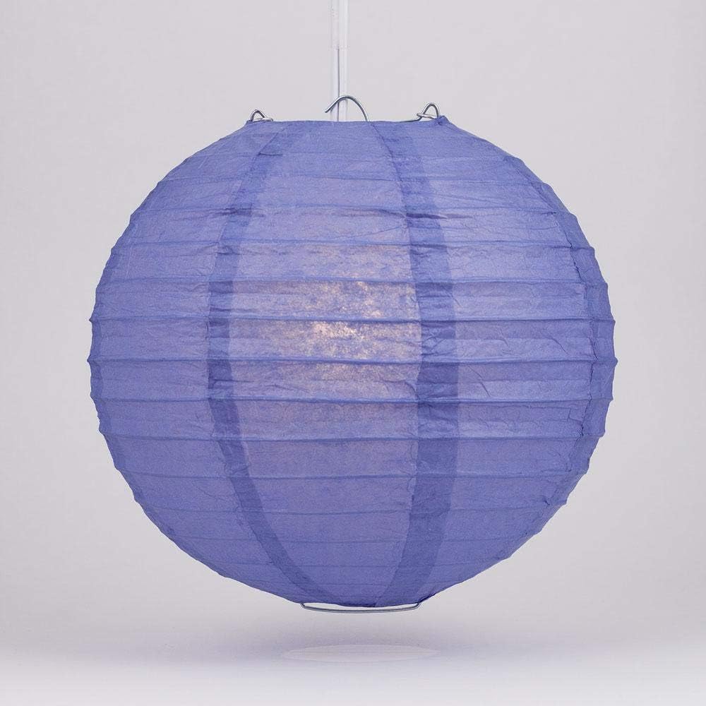 Quasimoon PaperLanternStore.com 20 Inch Turqouise Even Ribbing Round Paper Lantern (10 Pack)