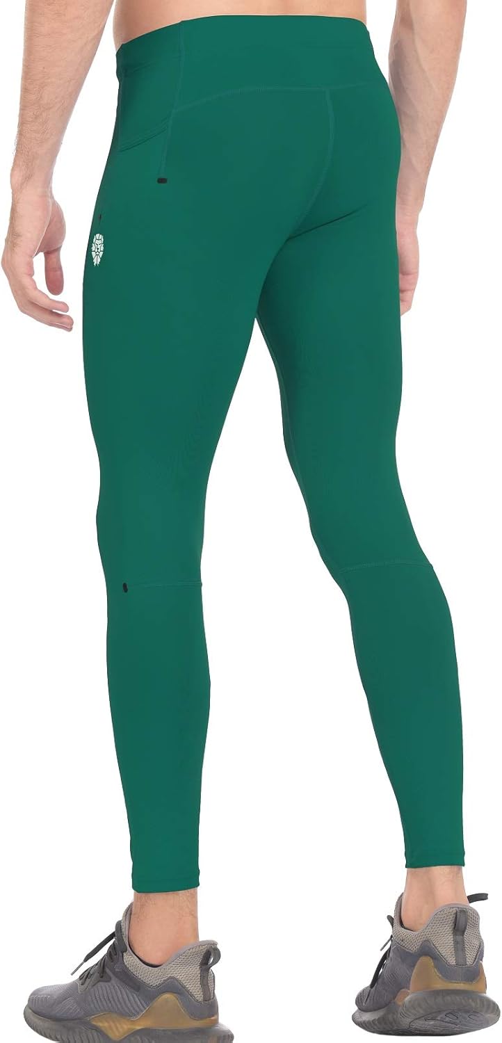 PIQIDIG Workout Leggings Yoga Pants with Pockets - Men Athletic Compression Pants Tights - Image 2