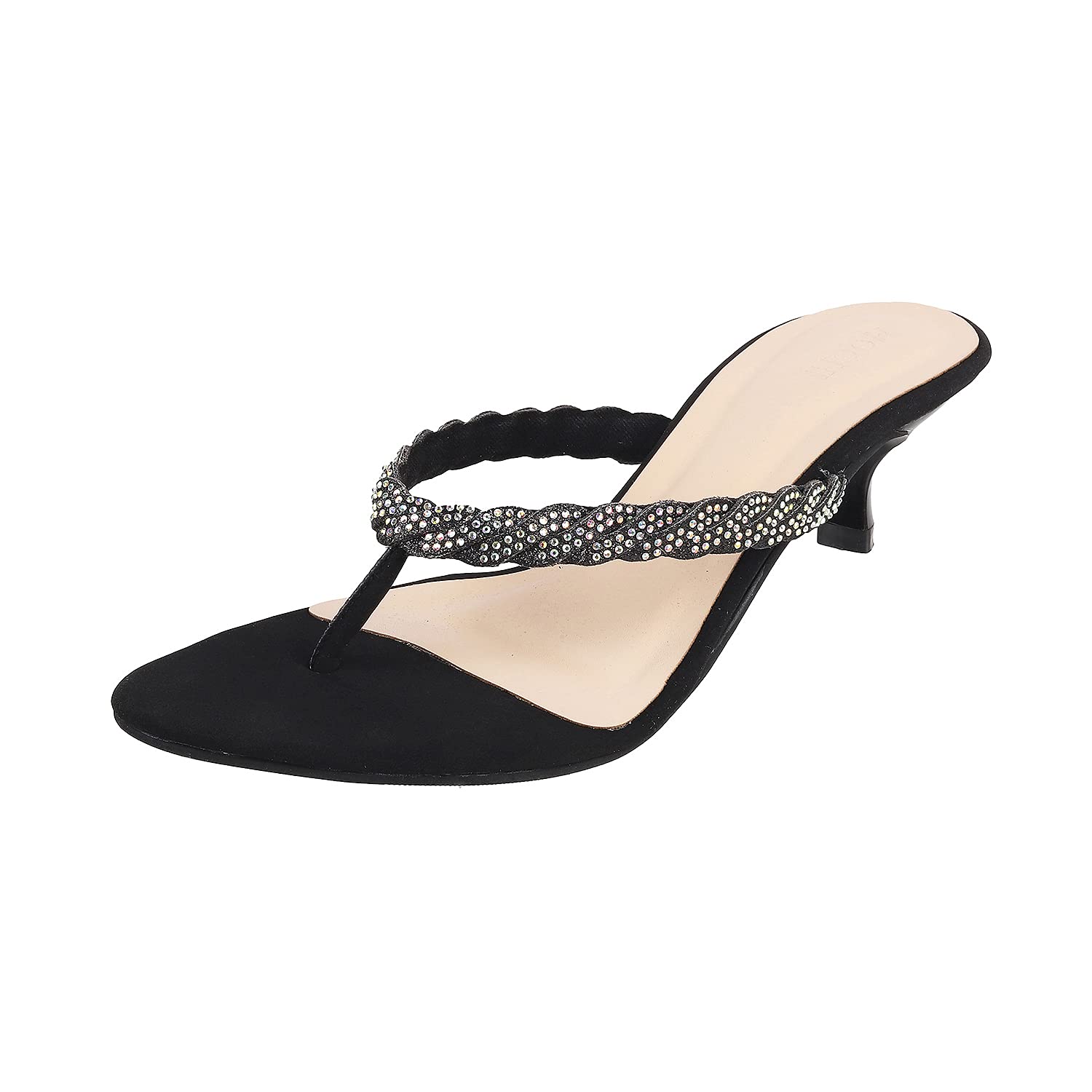 Mochi Womens Synthetic Black Slip Ons (Size (6 UK (39 EU)) (B095CP11NR) Amazon Price History, Amazon Price Tracker