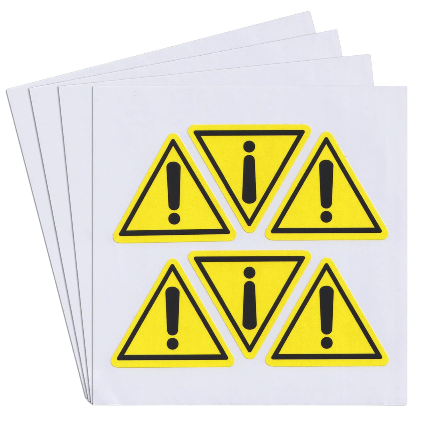 dealzEpic - Yellow Triangle Exclamation Mark Sign Stickers | Self