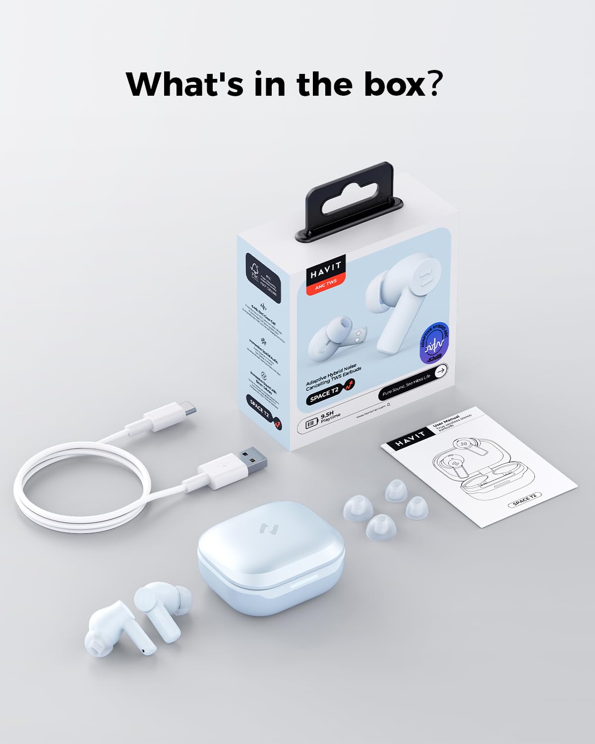 havit TW889 Écouteurs Bluetooth sans fil Bleu