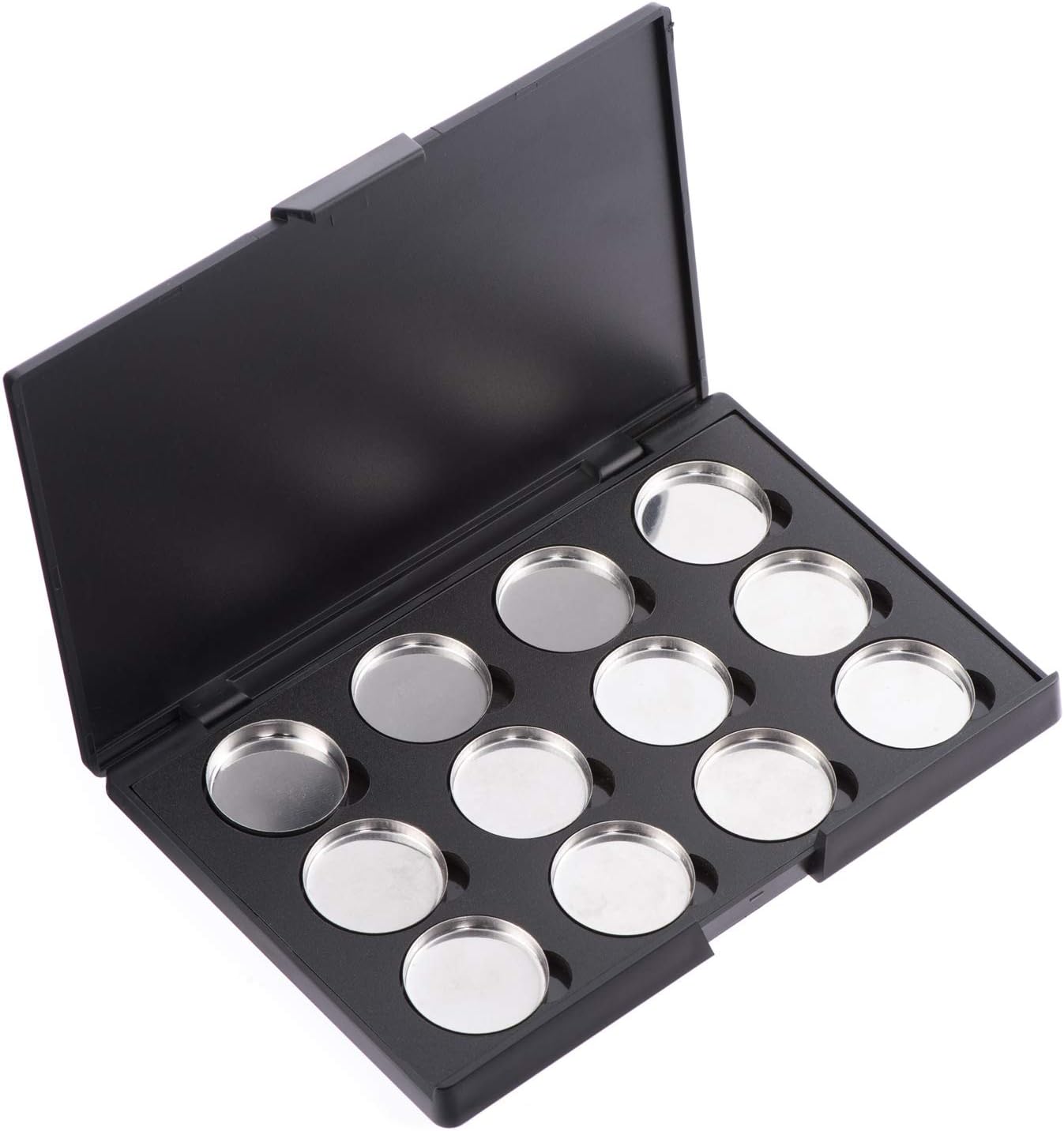 allwon empty magnetic eyeshadow makeup palette with 12pcs 26mm round metal pans