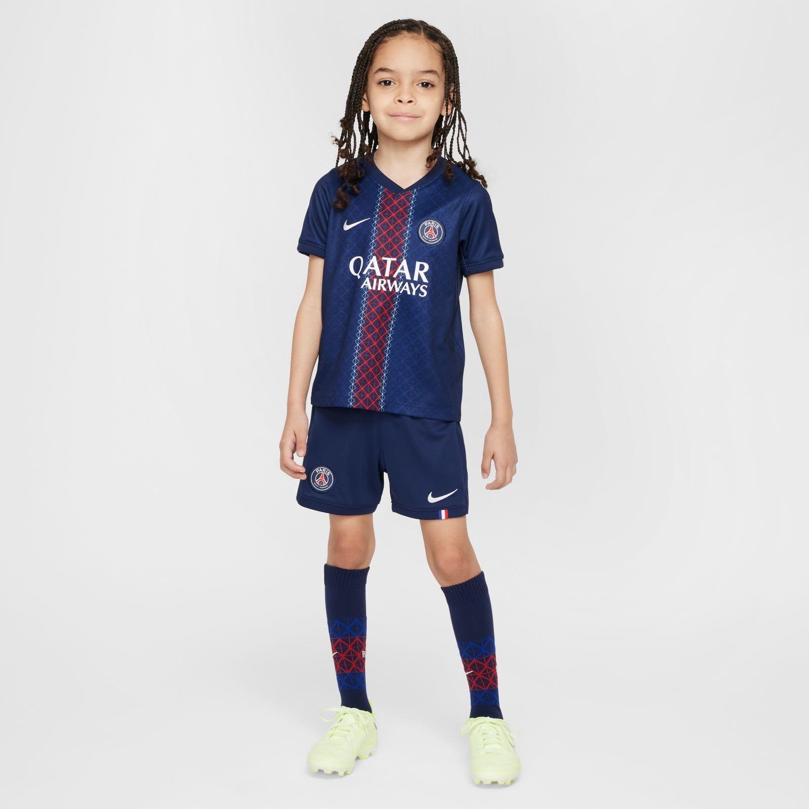 NIKE Paris Saint-germain 2025/26 Stadium Home Dreiteiliges Nike Replika Fußballtrikot-set Für Jüngere Kinder Set di maglia da calcio Unisex - Bambini e ragazzi