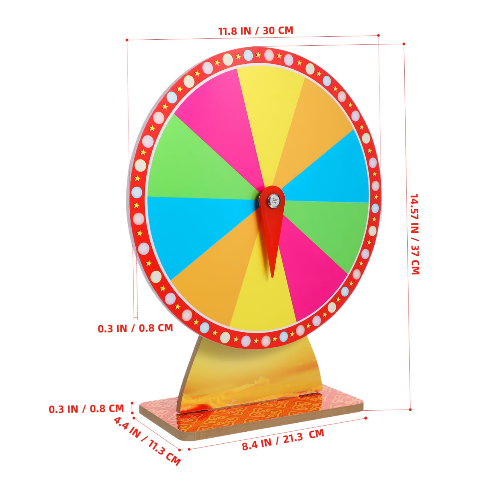 YARNOW Accesorios De Juego Suministros De Fiesta para Rueda De Ruleta De Plástico Rueda De Tablero De Ajedrez para Girar Rueda De Ruleta para Fiesta Rueda Giratoria De Grupo Redondo para