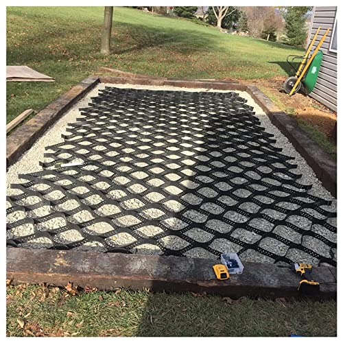 Rejillas de grava de 5,1 cm de alto, adoquines permeables para entradas y caminos, panal para base de cobertizo de jardín, malla de control de barro para uso en exteriores