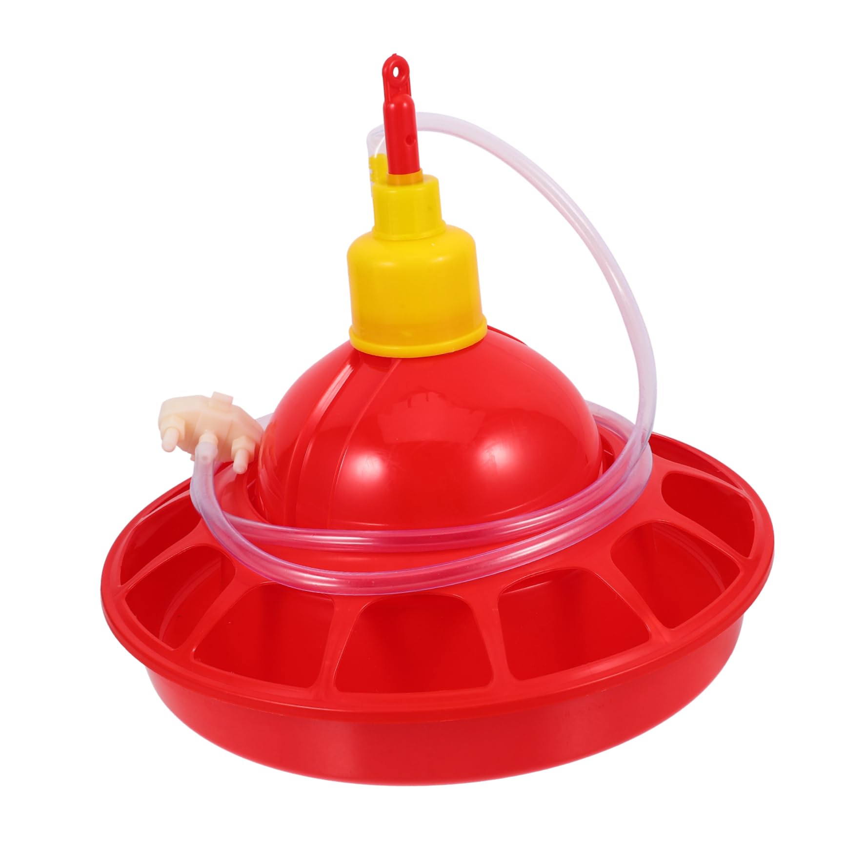 Abbeveratoio per Polli Rosso in Pp, Design Arrotondato | Uccelli e Pet Birds, Uso in Pet Shop e Zoo, Facile da Pulire, Struttura Robusta