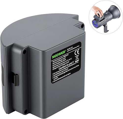 Neewer Batería de iones de litio de alta capacidad recargable flash de repuesto para Q300, Vision 4, ML300 Estroboscópico de flash de estudio al