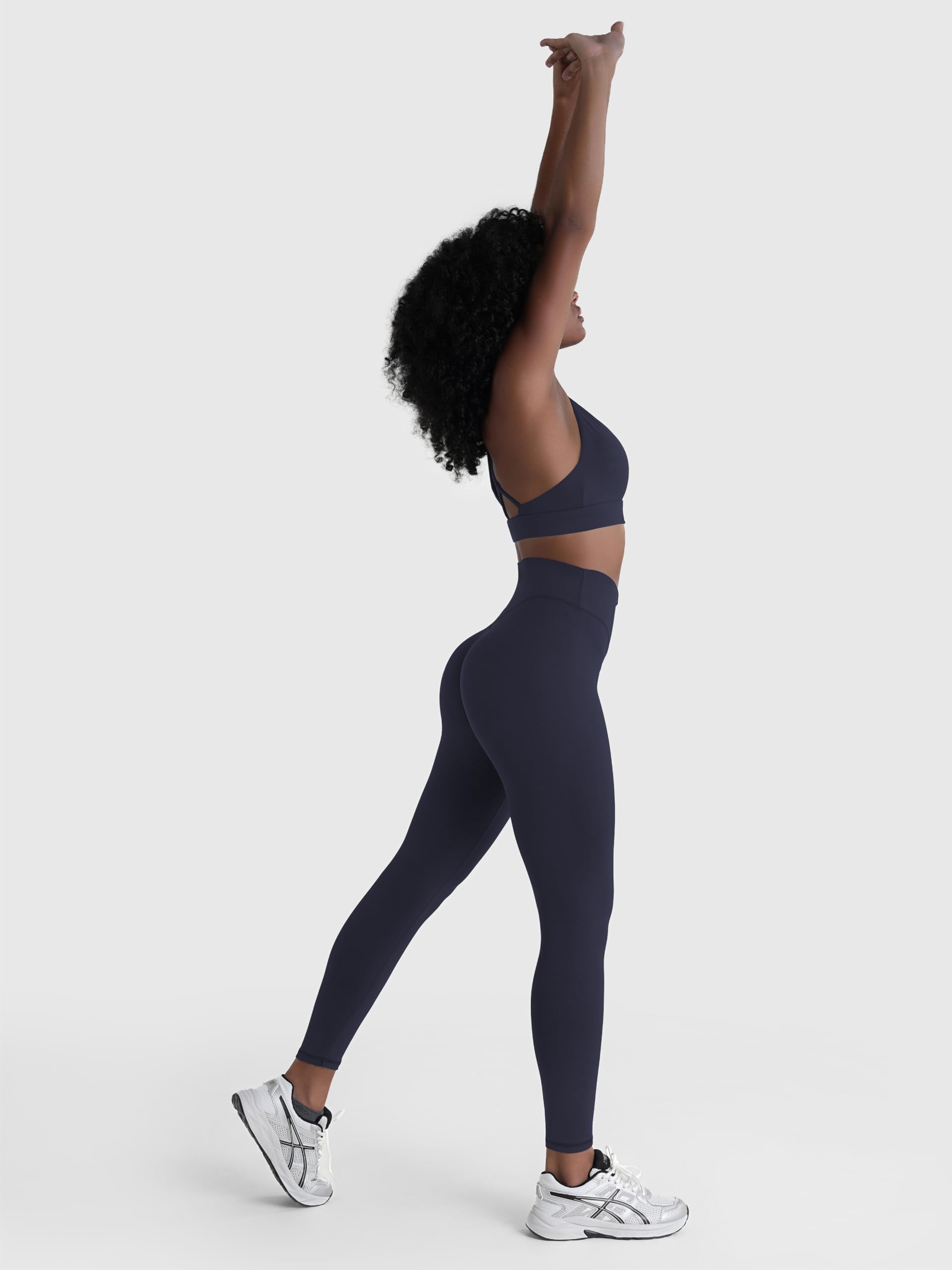 Sunzel Leggings sostenibili da donna, senza cuciture anteriori, vita alta, controllo della pancia, sederini, scolpire, allenamento, yoga