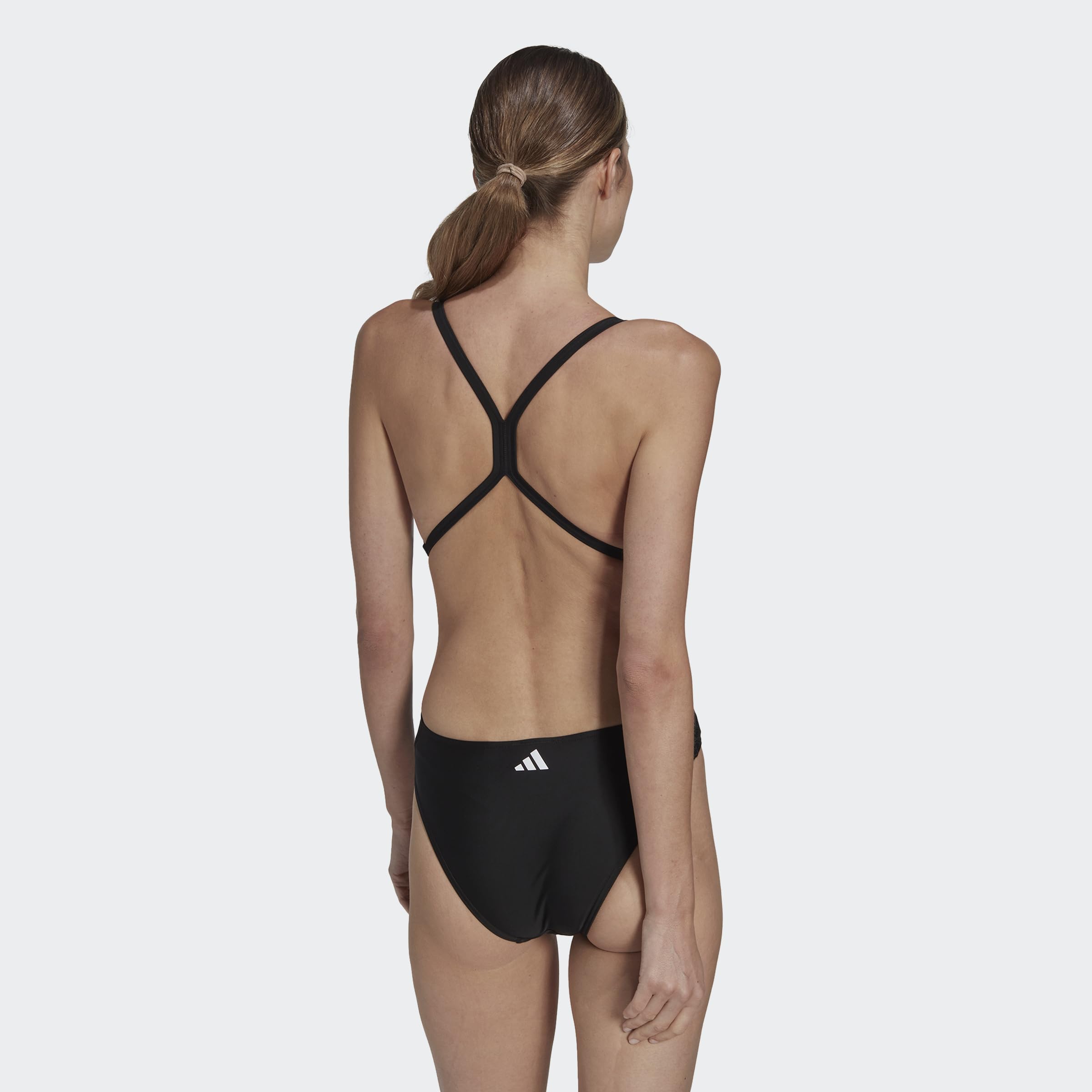 adidas 3 Bar Logo Print Swimsuit Traje de baño de una Sola Pieza Mujer
