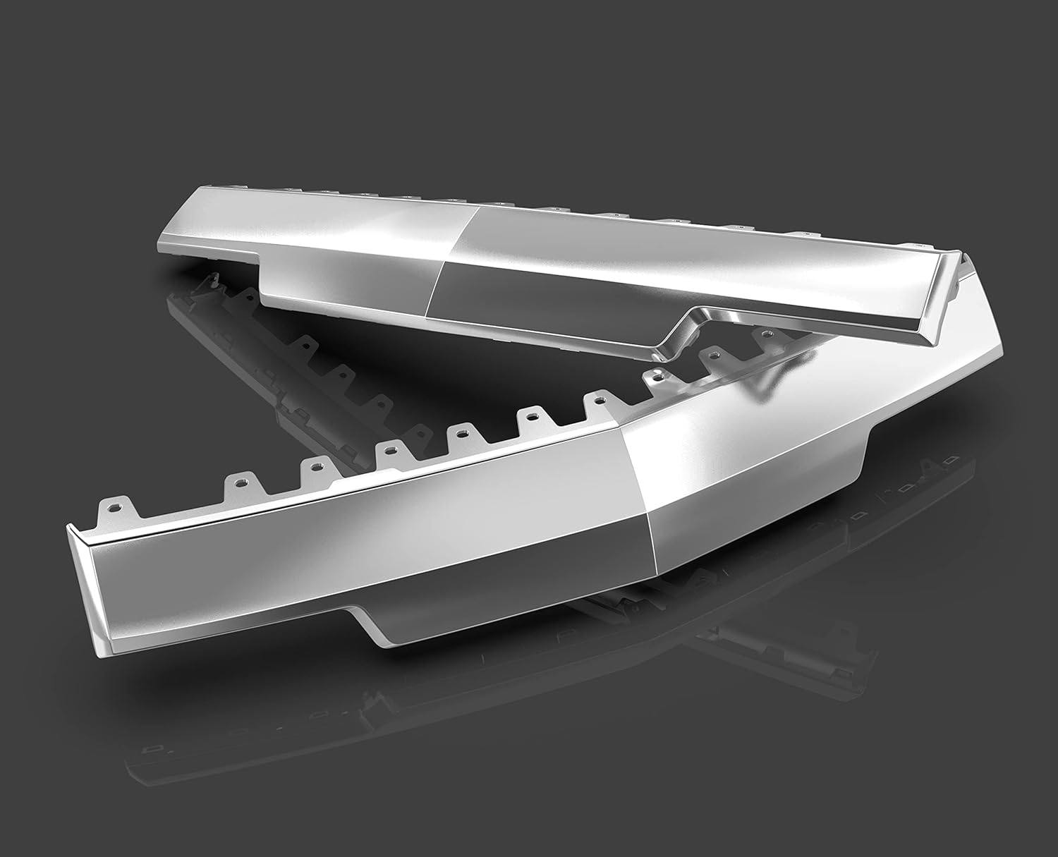 KUAFU Front Bumper Skid Plate Compatible with 2014 2015 Chevrolet Chevy Silverado 1500, 2015 Cadillac Escalade Truck Chrome Replace for GM1087249C 22944882