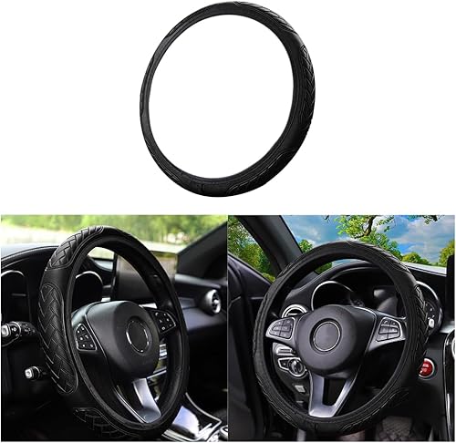 Funda para volante de automóvil, funda de volante de automóvil para hombres y mujeres, funda de cuero antideslizante de 15 pulgadas, protector de disponible en Yaxa Peru