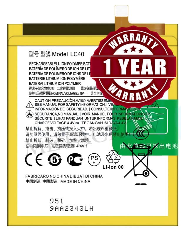 Image of Original LC40 Battery Compatible for Motorola Moto E (2020) (XT2052DL) - (3550mAh) - 1 Year Warranty JK1