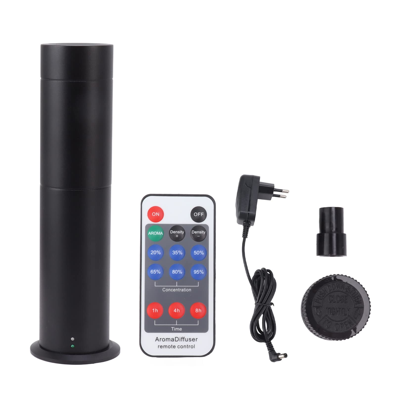 Ätherisches Öl Diffusor, einstellbare Zeit und Duft Diffusor Luftbefeuchter mit Deckel 200 Kubikmeter, 120ML, Memory Switch, Aroma Diffusoren für Aromatherapie, Haus, Raum (Schwarz)