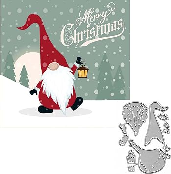 Christmas Santa Claus Metal Die Cuts,Merry Christmas Snata Light Hat Card Cutting Dies Cut Stencils DIY Scrapbooking Album Decorative Embossing Paper Dies Festival Card Making