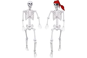 2 Pack 5.4ft Halloween Skeletons - Ultimate Bone-Chilling Décor for a Spooktacular Halloween