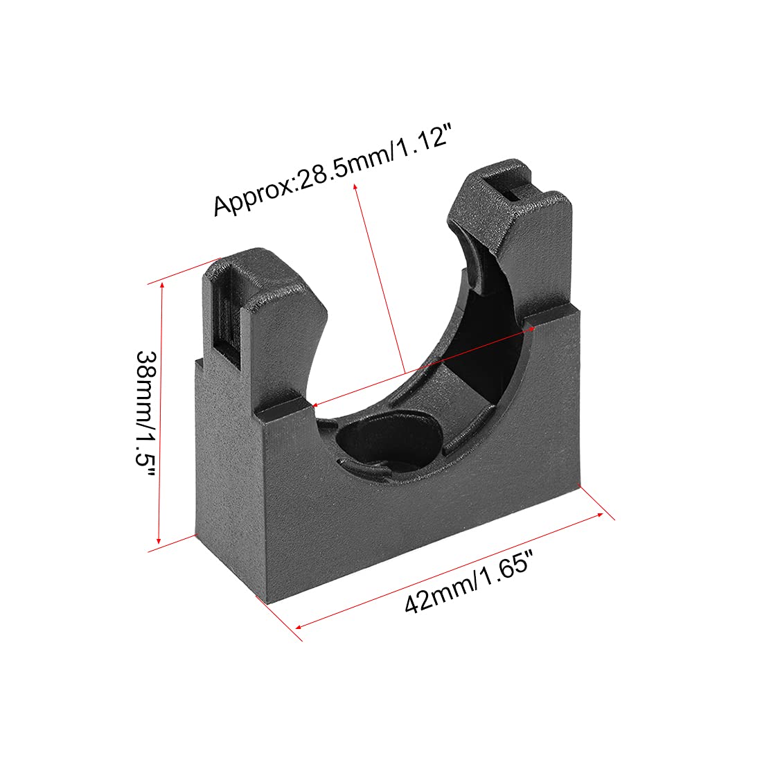 Uxcell AD25 Corrugated Tube Holder - 5-Pack Plastic Mounting Bracket Clips For 25mm Flexible Conduit & Pipe