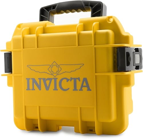 Miniatura 5 de Invicta IG0097-SM1S-Y Caja de reloj de plástico amarillo con 3 ranuras Amarillo 3 ranuras