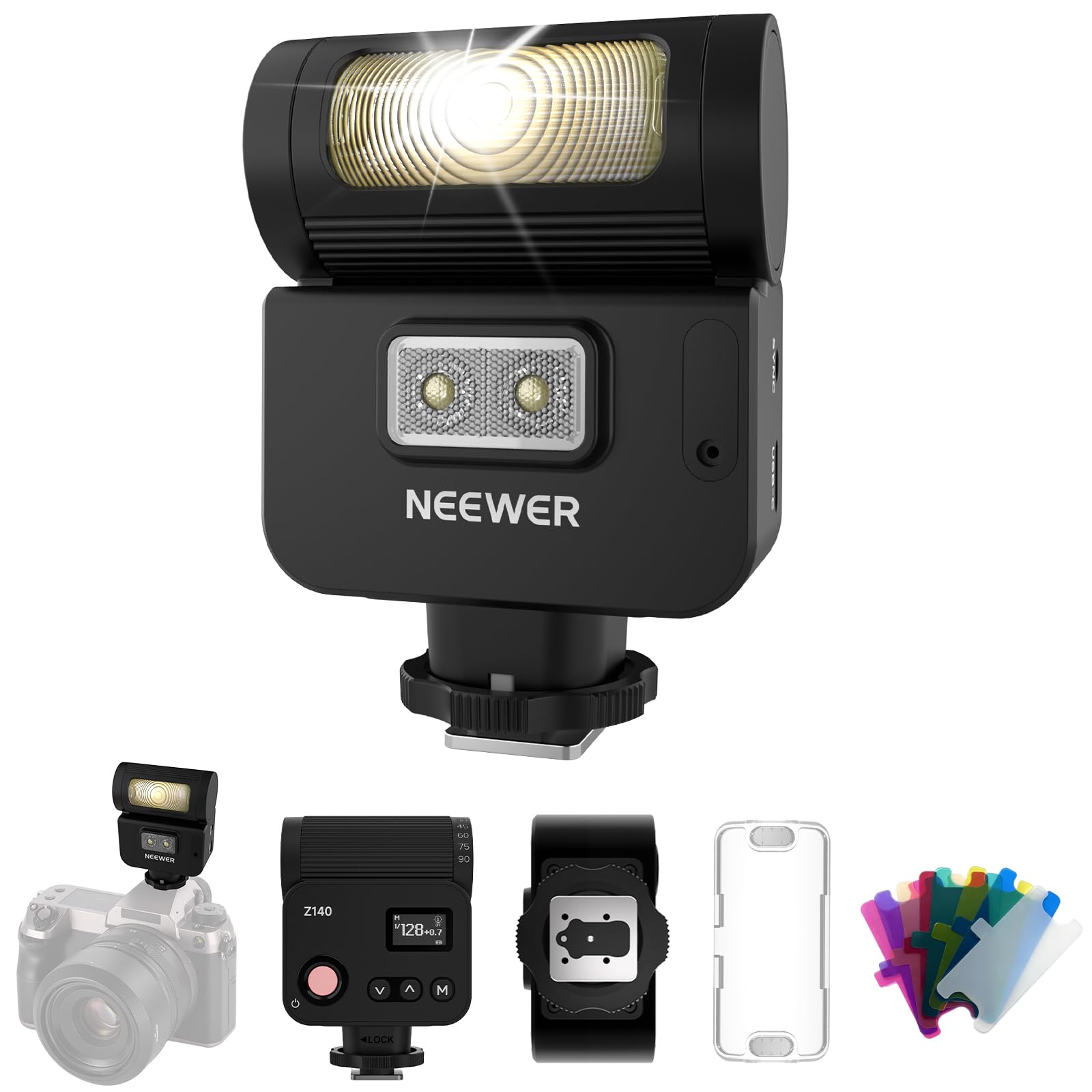 NEEWER Z140 16Ws Mini Camera Flash Light, GN15 1200mAh/1200 Full Power Flashes/1.2s Recycle/6200±200K, Manual 1/128-1/1 Power & S1/S2 Mode, Speedlite Compatible with Canon Nikon Sony Fujifilm Cameras-image-15