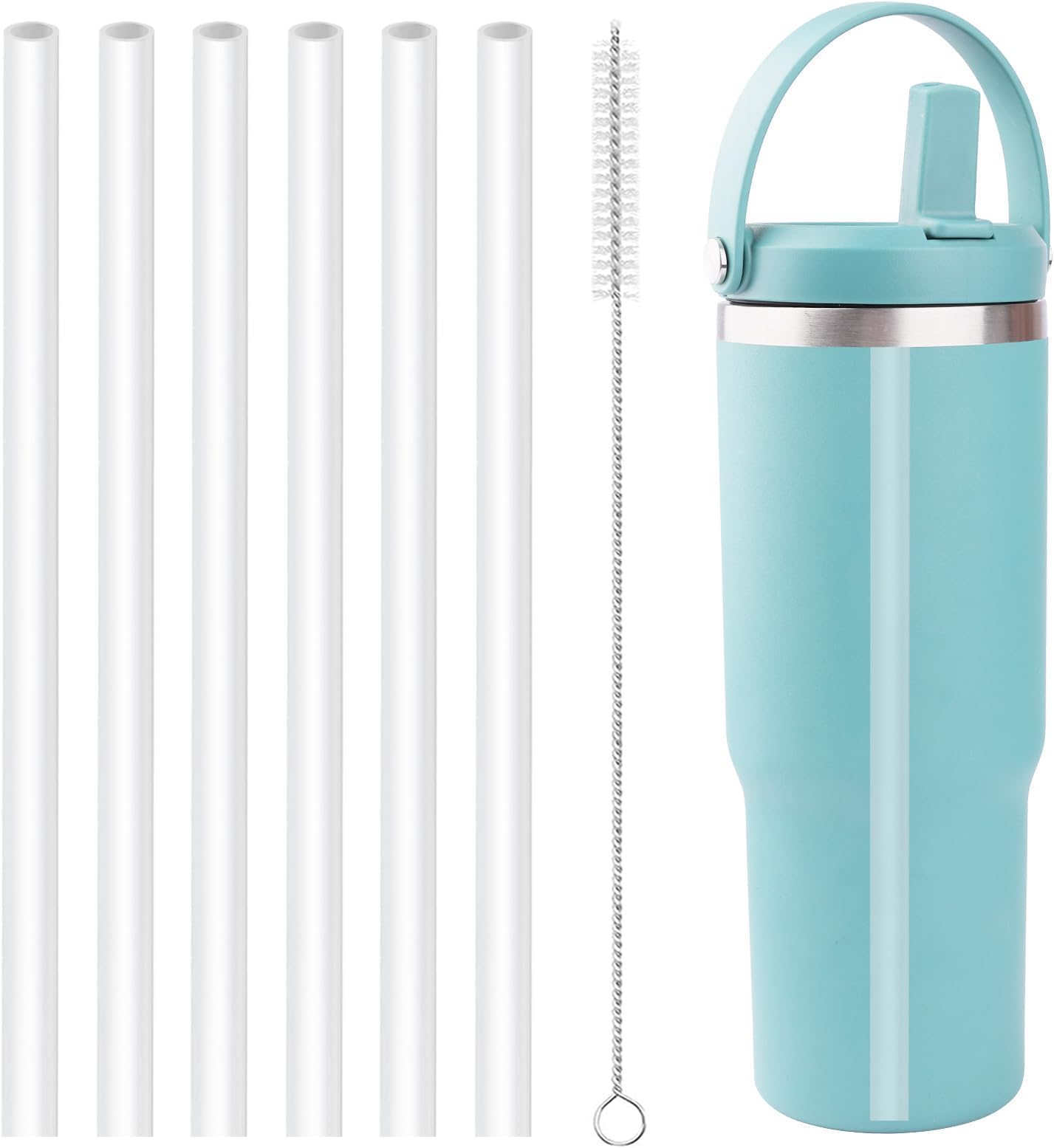 Replacement Straws Compatible with Hydrapeak Nomad 32oz Tumbler Insulated Water Bottle-6 BPA Free Straws And 1 Cleaning Brush.