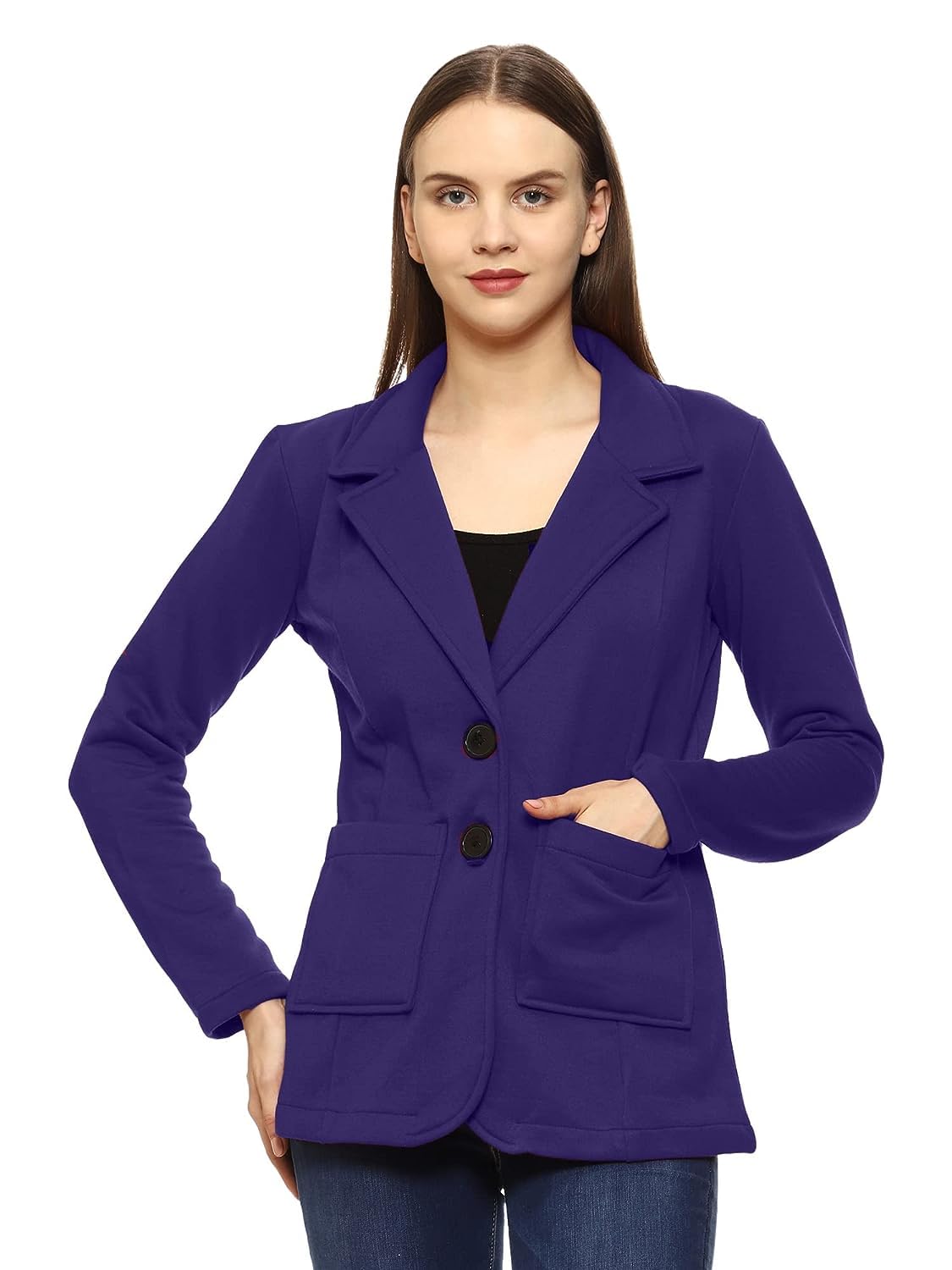 roarers Women's Poly Fleece Collar Nack Winter Western Solid Regular Coat For Ladies & Girls-picture-55