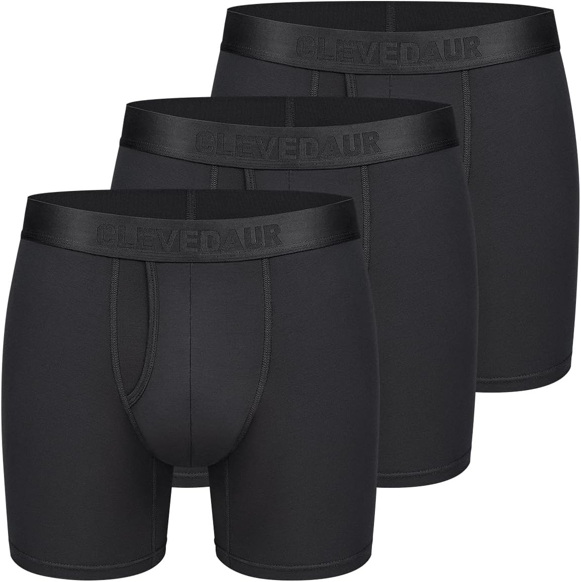 Men's Underwear 3 Pack Micro Modal Boxer Briefs Open Fly