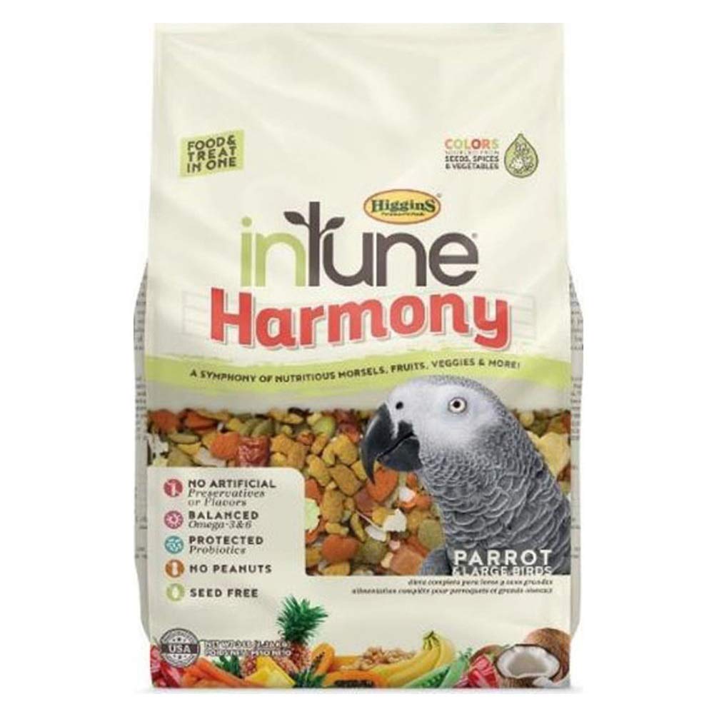 Intune Higgins Harmony Parrot and Large Bird Food 3Lb, Multicolor (038218)