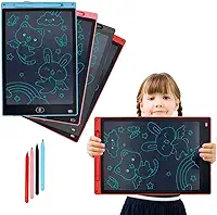 Lousa Mágica Tablet LCD 12 Polegadas, Colorida, Plástico ABS, com Caneta Stylus, Botão Apagar, sem Brilho, 30.5x18.5x1cm, para Crianças 2+ Anos