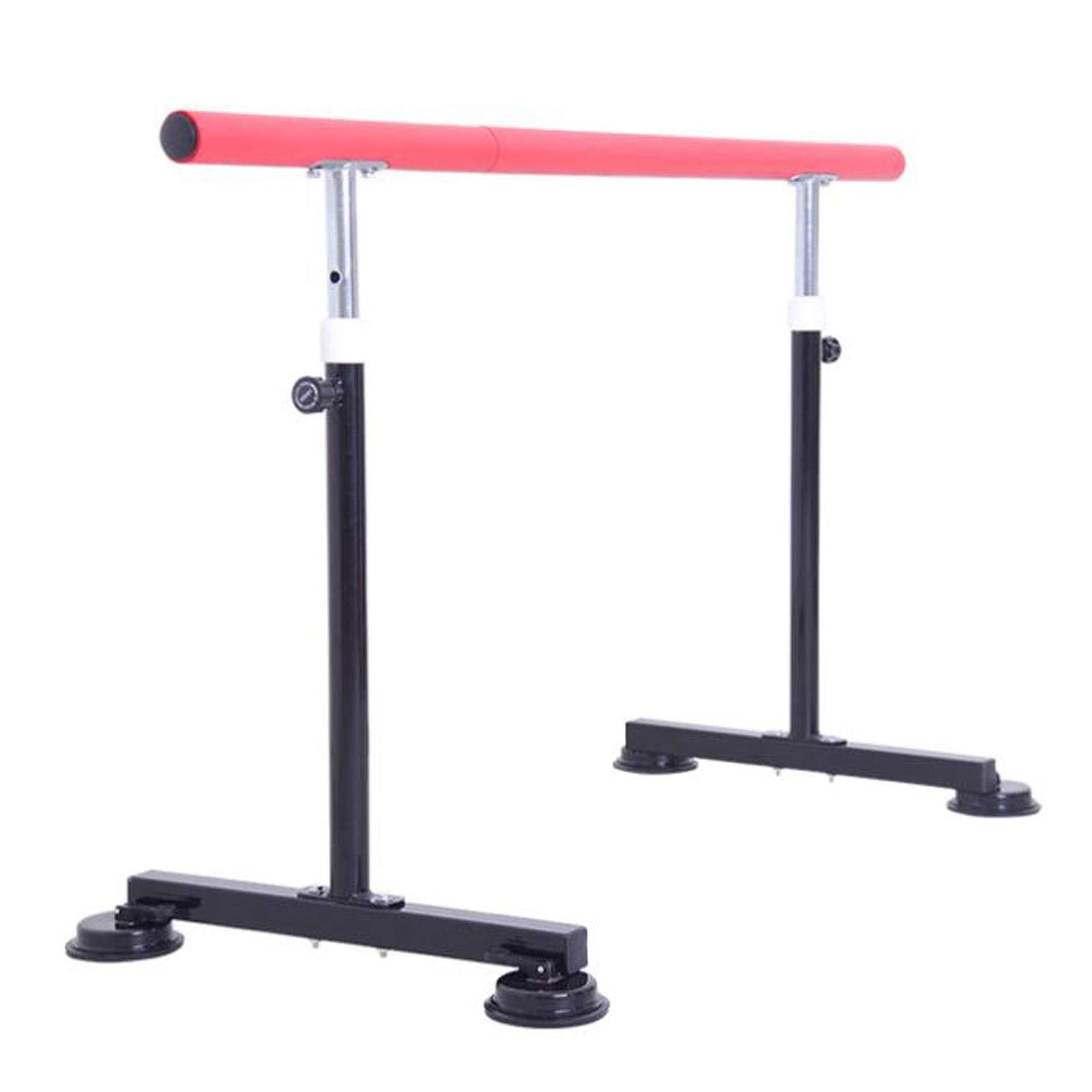 Ballet Bar Dance Bar Ballet Bar Double Dance Bar for Home Ballet Floor Bar Stretching Permanent Integrated Base Equipment Thick Steel Exercise – Black