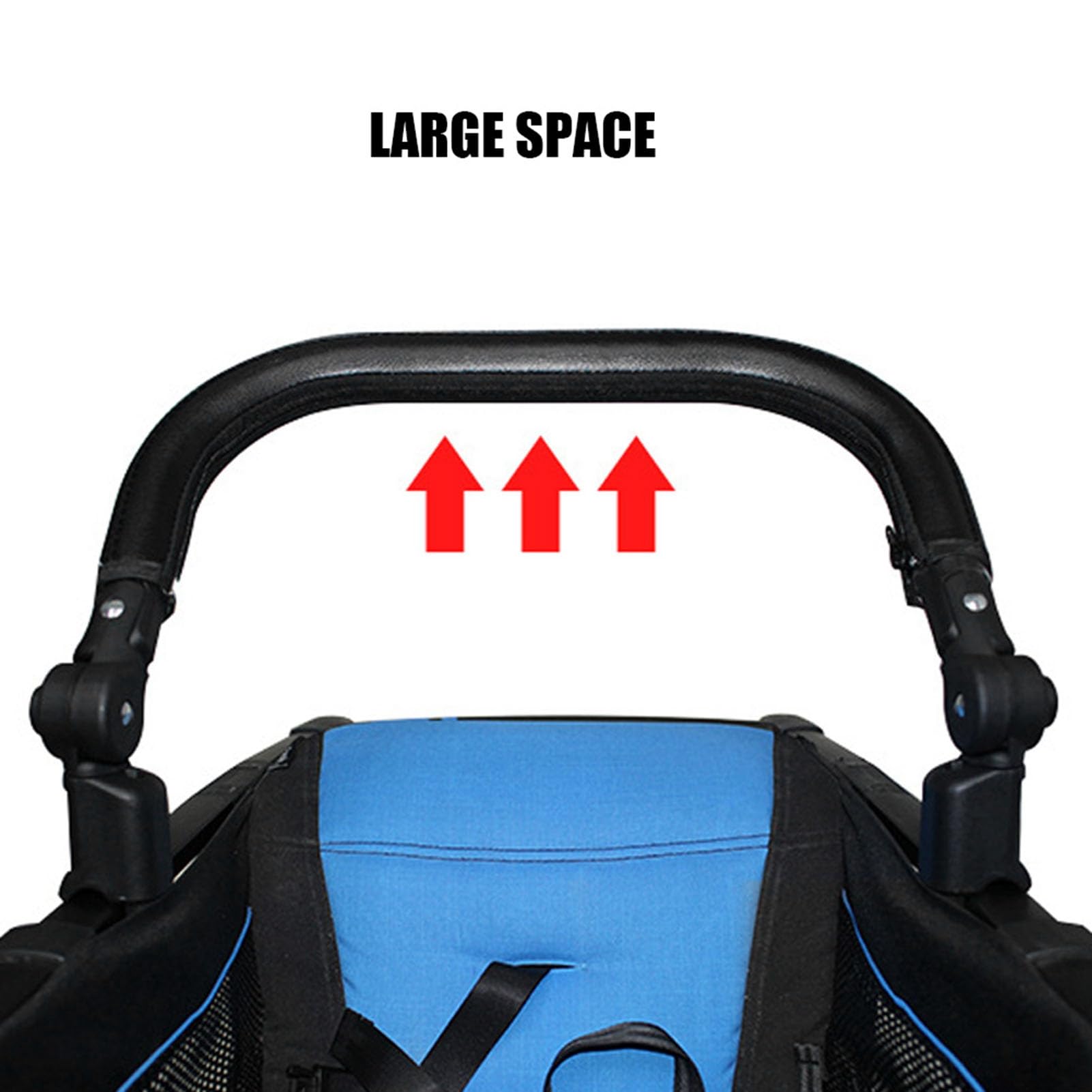 Barre paraurti per passeggino, facile da pulire e pulire Vassoio universale per passeggino Prestazioni impermeabili forti per tubo quadrato per tubo rettangolare per(Bracciolo universale (in pelle).)