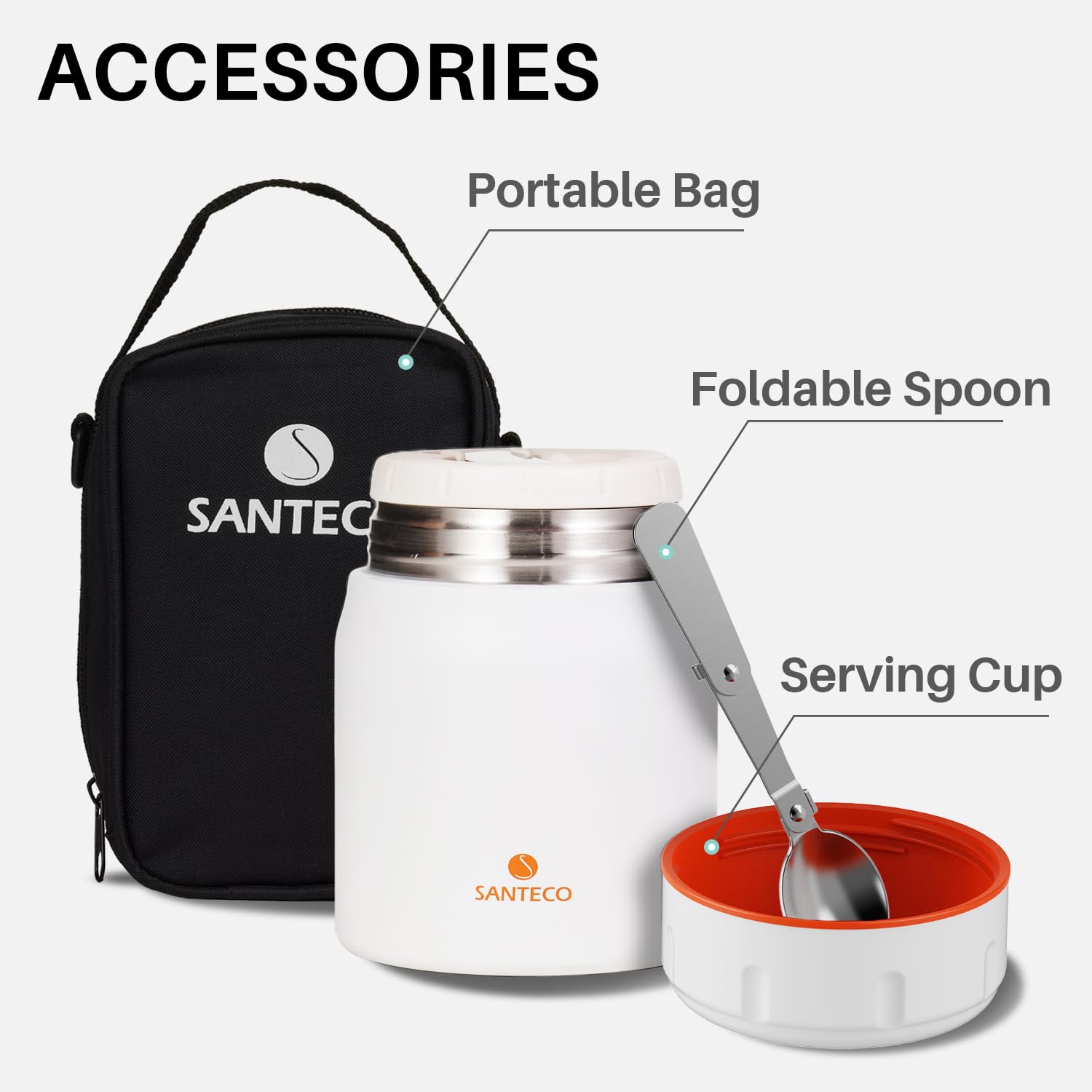 Boîte Repas Isotherme En Acier Inox 500ml - Garde Au Chaud 6h, Au Froid 12h - Avec Cuillère Et Sac - Étanche, Sans BPA