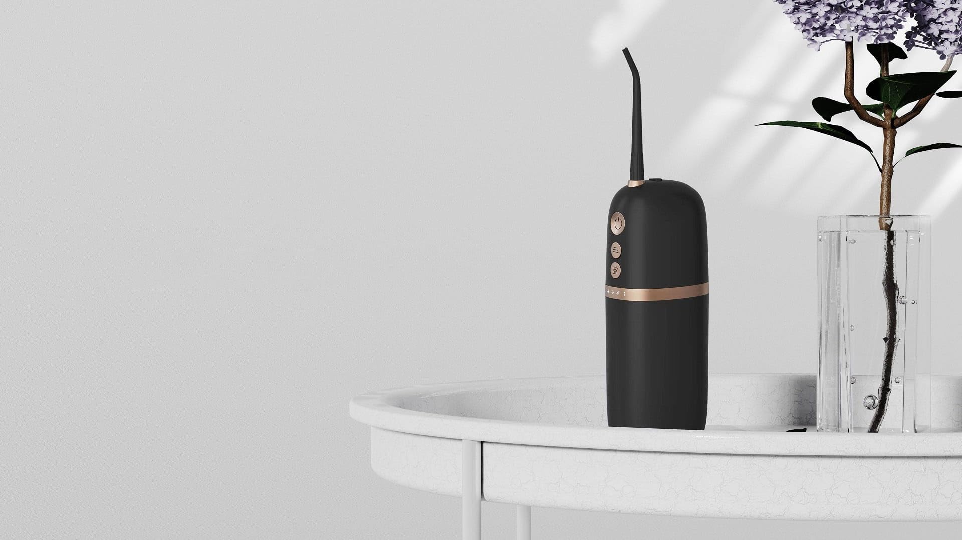 Idropulsore dentale portatile senza fili SHONA S200 PRO BLACK 4 modalità 3 intensita per la perfetta cura e la pulizia del cavo orale