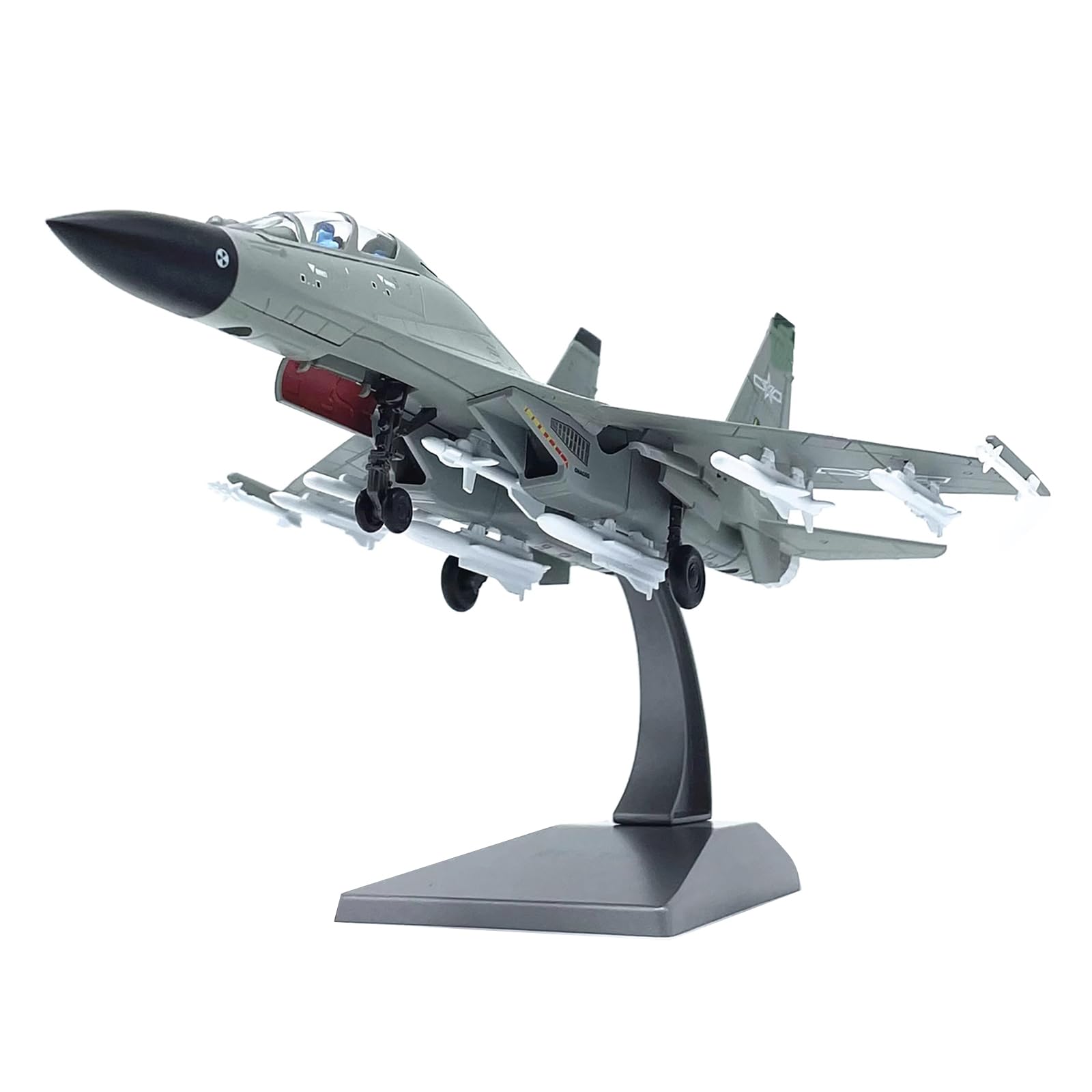 ZEZEFUFU Modello cinese di mostra scientifica dell'aviazione dell'aeronautica militare J-16 modello di aereo da combattimento della lega 1:100