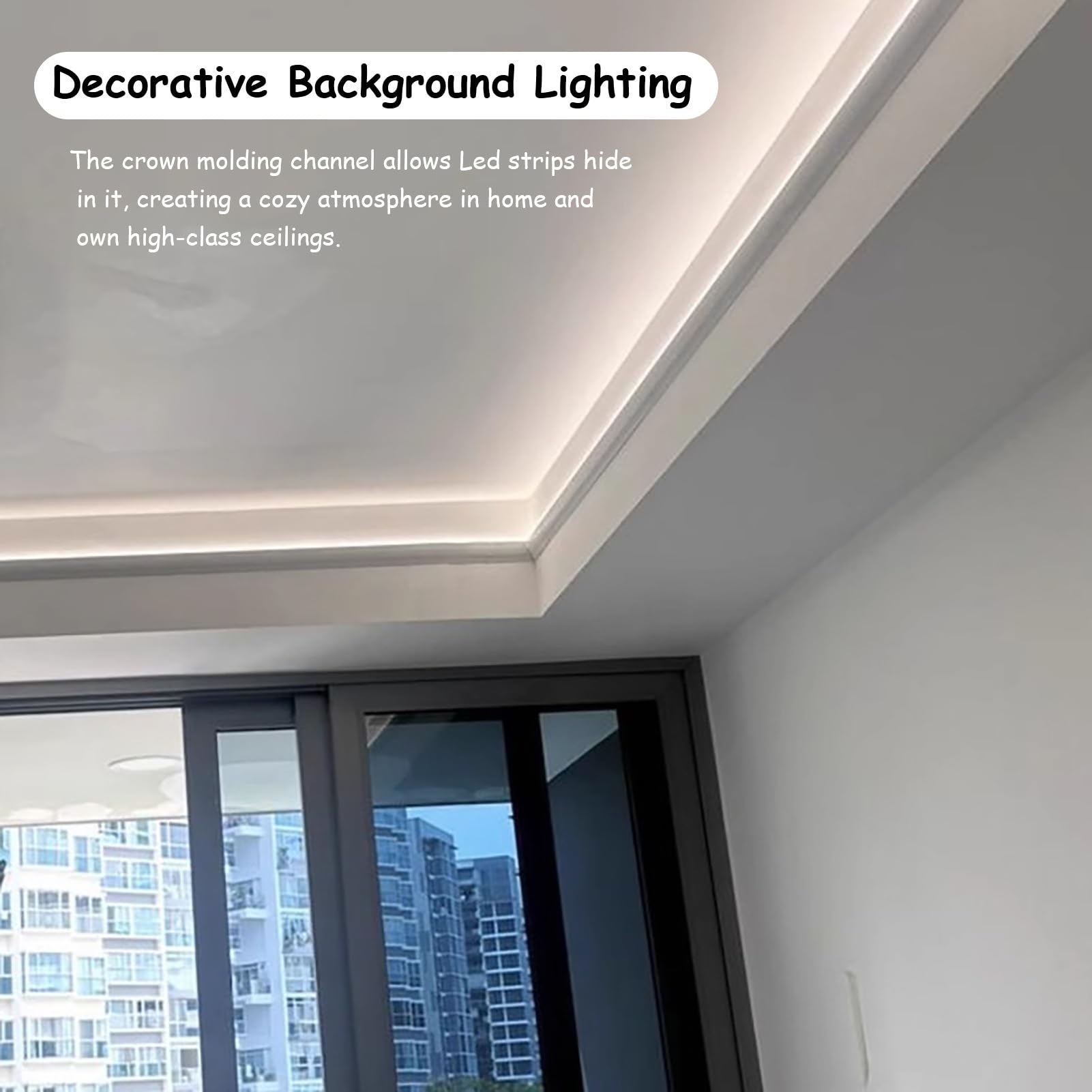 Profili per Strisce LED Binario LED Nero per Illuminazione a Soffitto, Canale LED da 1, 2, 4, 4,5, 6, 8, 9 m per Strisce LED, Profilo in Alluminio per Illuminazione a Parete(17.5ft)