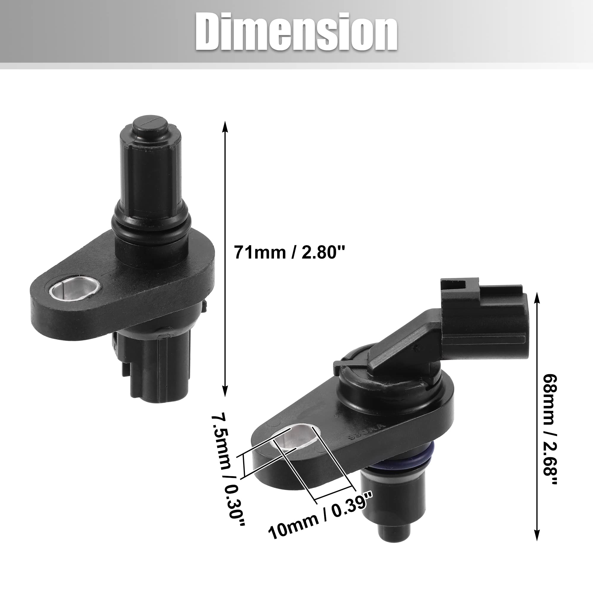 X AUTOHAUX Transmisión Velocidad Sensor para Chrysler 5078554AA 2 Pines Negro