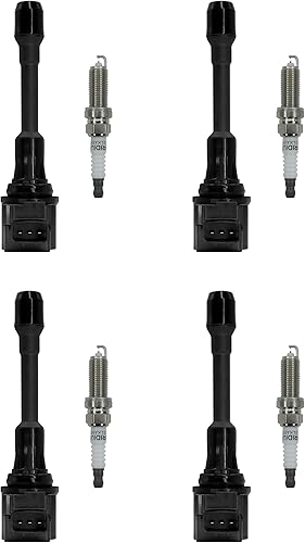 Vista 73 de Marsram Paquete de bobinas de encendido UF487 y doble bujía de iridio para Toyota Lexus 2005-2018 Camry Highlander Avalon Rav4 Sienna Venza RX350