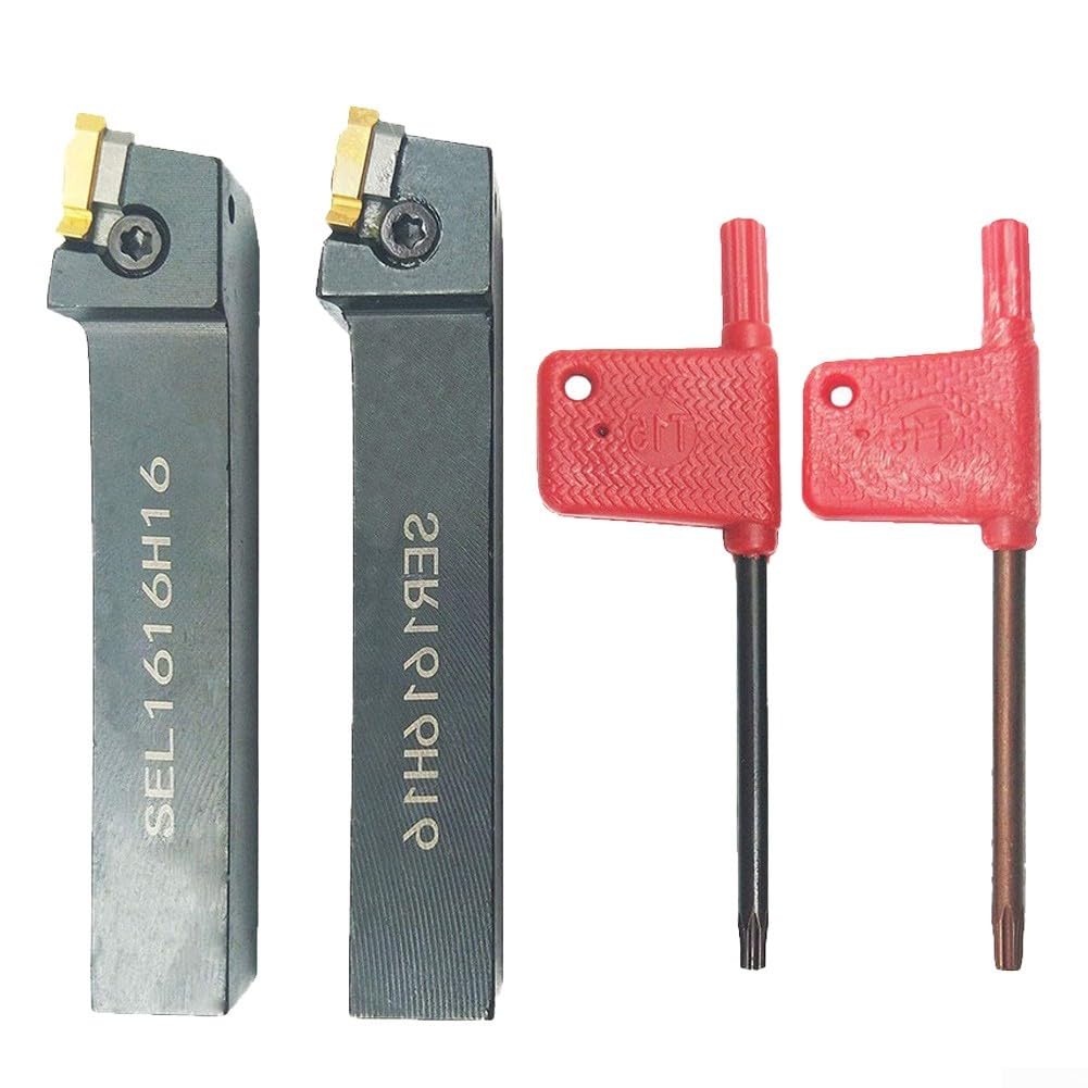 Porte-outils indexable en carbure de tungstène de 5/8" SER1616H16 SEL1616H16 avec inserts de tournage de filetage 16ER AG60 16IR AG60 et clés T15 pour usinage industriel