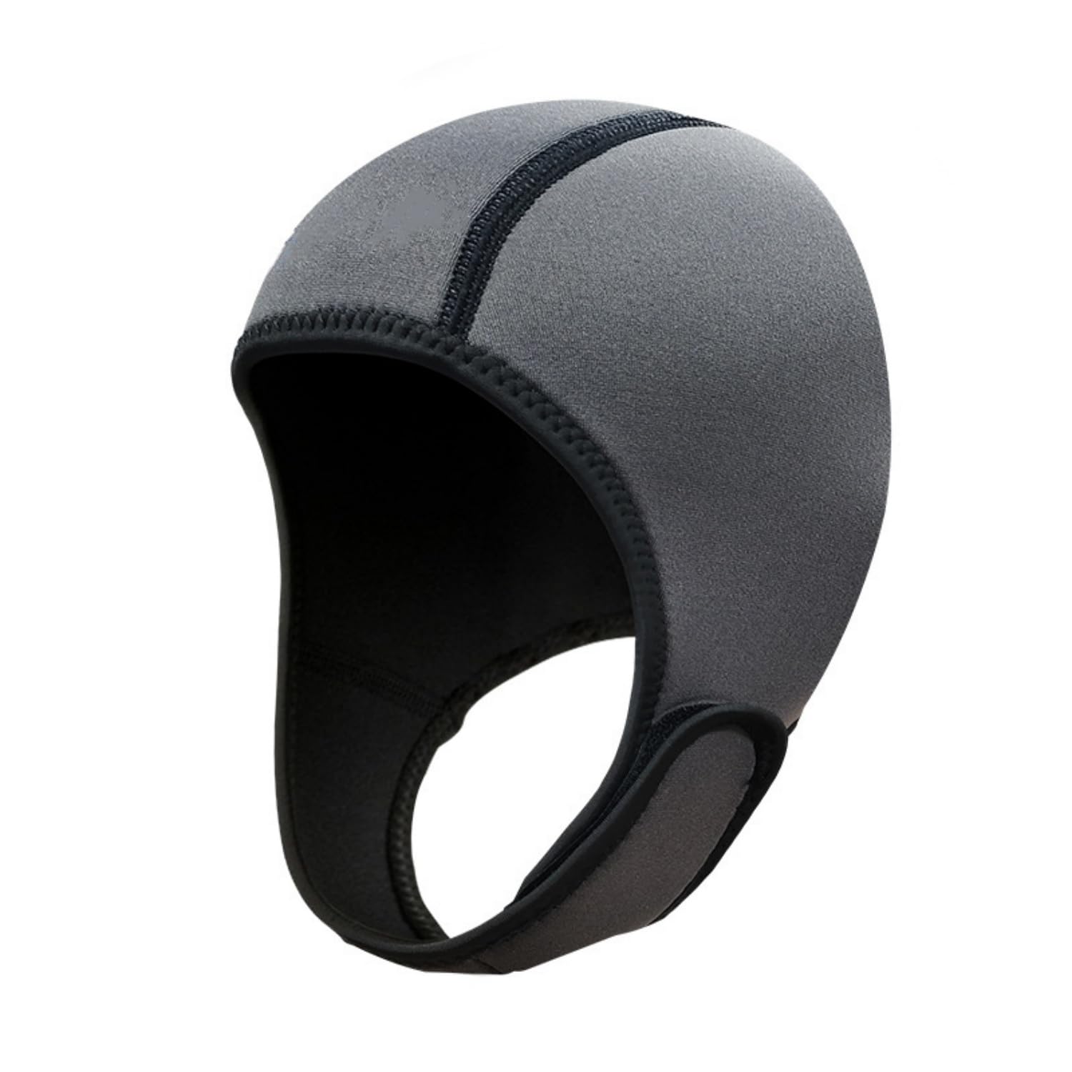 Easnea 2mm Neoprene Scuba Diving Hood Cap Surf Cap Thermal Scuba Surf Swim Beanie, Stretchable Surf Cap with Chin Strap, Thermal Wetsuit Hood Cap, Surfing Hood for Water Sports (Grey)
