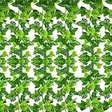 Wenn Sie Pflanzen lieben, aber keine Zeit haben, sich um sie zu kümmern, ist diese Emulation Ivy eine gute Wahl * Geeignet für Hochzeiten, Feste, Partys und Hausdekoration. Sie können an Wänden, Türen, Spiegeln, Geländern, Zäunen, Fensterbänken, Kanälen, freiliegenden Drähten, Treppen, Fernsehwänden hängen. Ideal für Hochzeiten, Festivals, Partys, Wohnkultur, TV-Wand, Restaurant, Hotel usw.