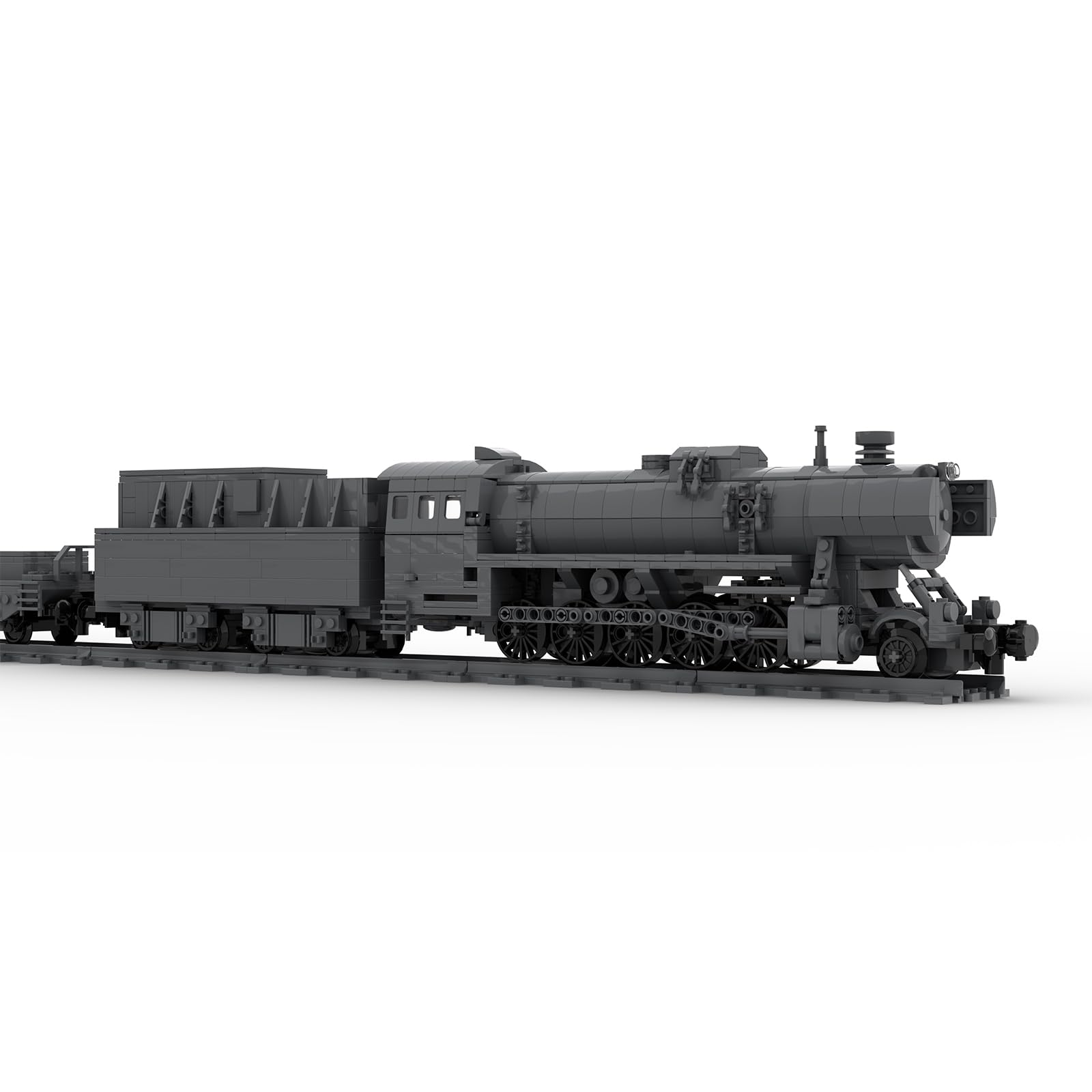 Dampf Zug Eisenbahn Bausteine Set, 2974 Teile MOC Deutsche Carl Selbstfahrlafette Eisenbahntragend Kleinteilige Bauklötze Modell, Geschenk für Erwachsene und Jungen