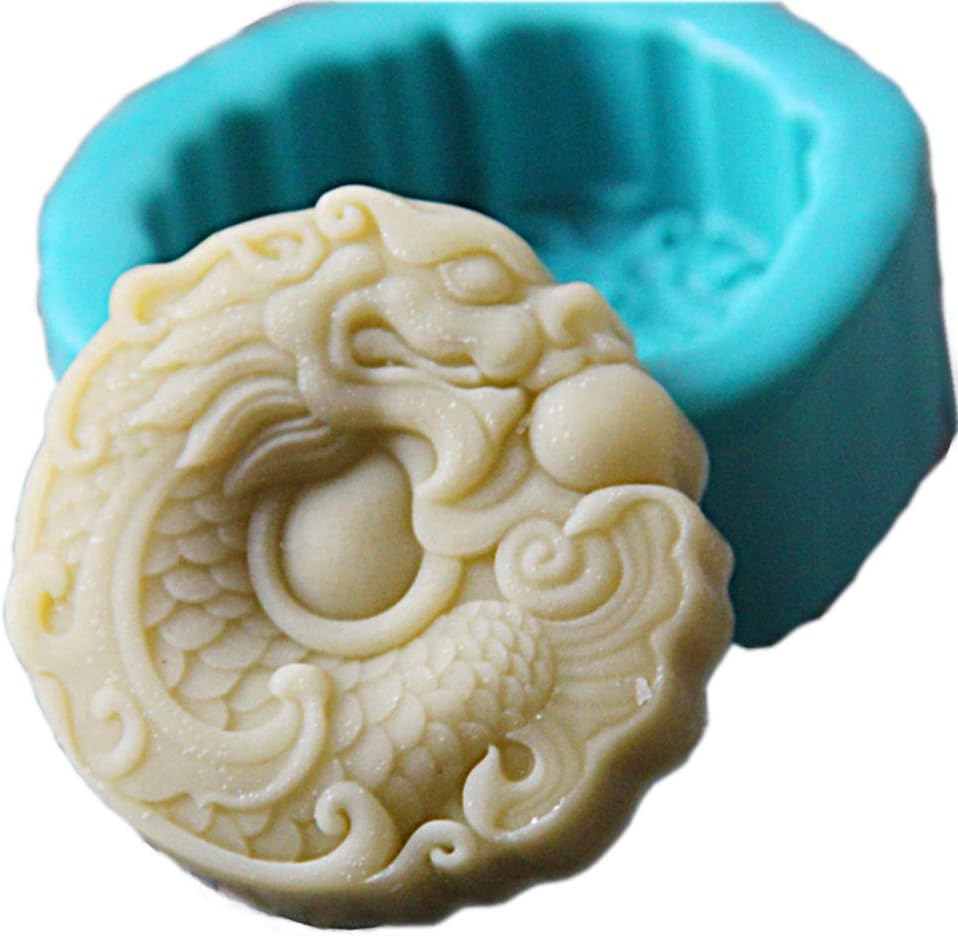 Dragon Silicone Soap Molds Soap Molds for Soap Making Silicon Molds for Soaps DIY Craft Handmade Soap Candle Plaster Resin Mould (15130-8)