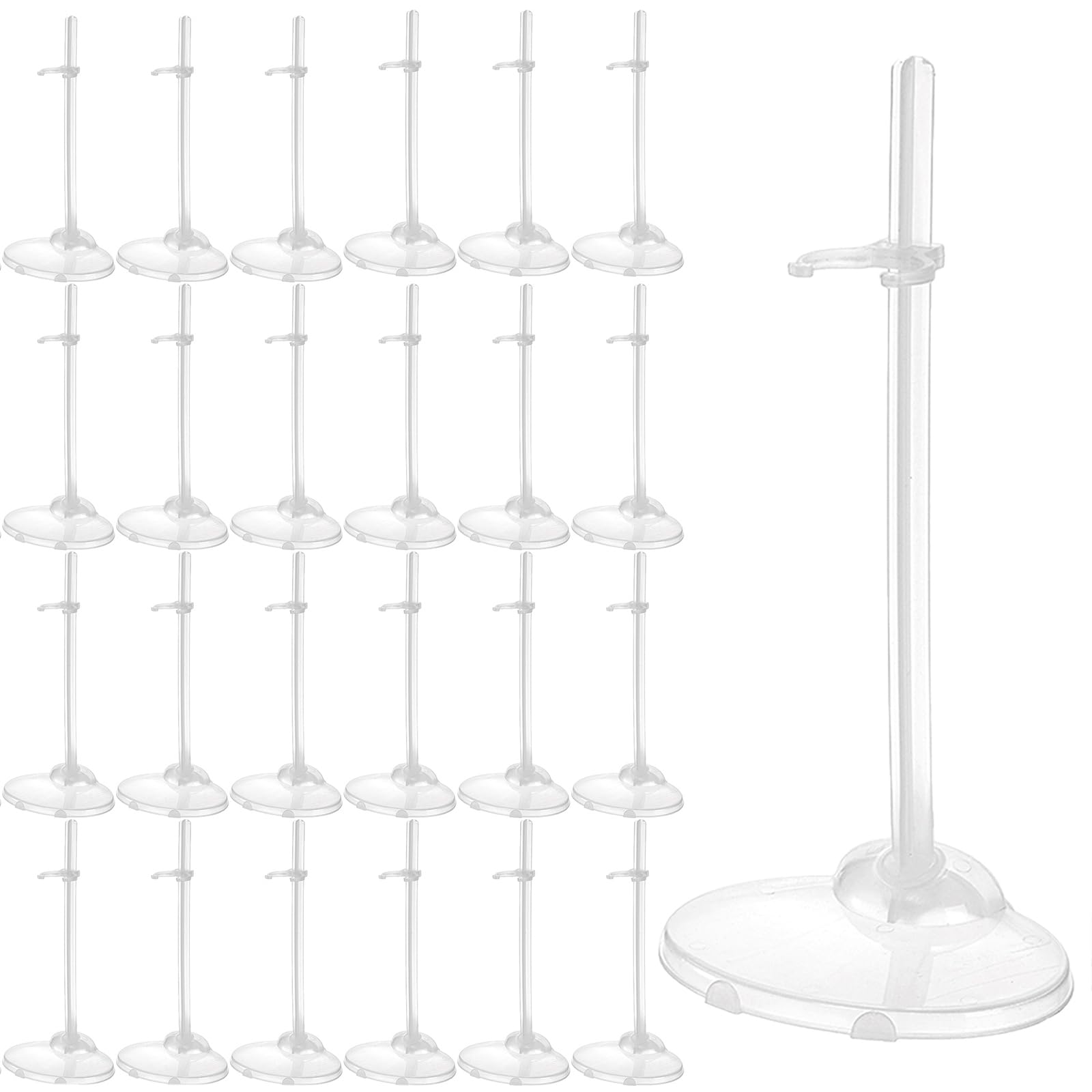 Nicunom 40 Pcs Doll Stand Display Holder, Transparent Stand Support for Dolls and Action Figures, Adjustable Doll Holder Mini Doll Display Stand for 11" to 13" Dolls Accessories