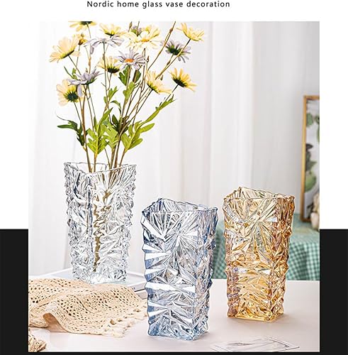 Miniatura 7 de Jarrones de vidrio modernos estilo grietas de hielo, adornos de escritorio, estación de propagación, soporte para plantas para decoración del hogar