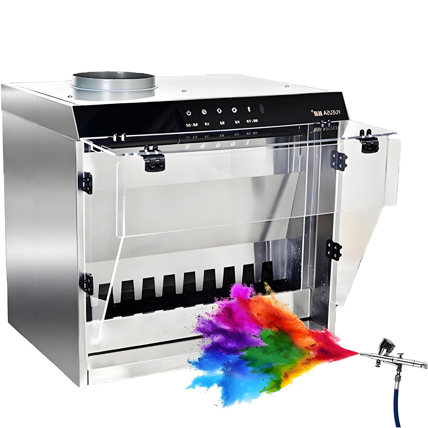 AiODiO Portable Waterfall Spray Booth, Easy-Clean Filter for Hobby & Craft
