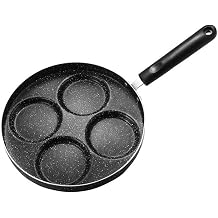 Kitchen Omelette Pan Four Hole Iron Non Stick for Breakfast Cooking