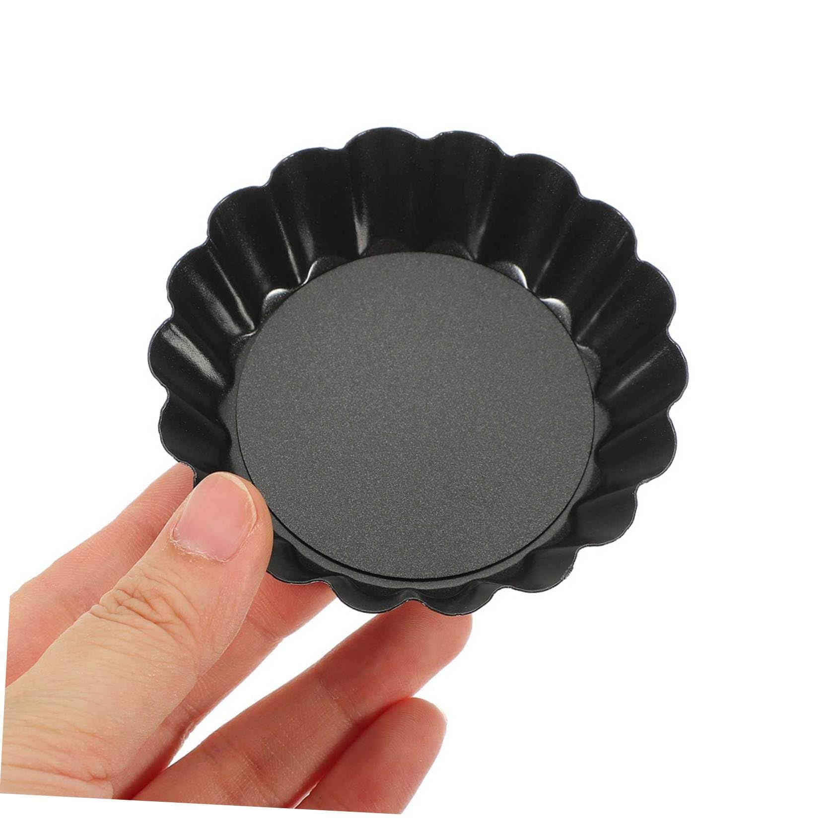 8 piezas Molde para Tartas Acero Resistente al Calor Antiadherente Mini Bandejas para Horno para Tartaletas y Cupcakes Pequeños
