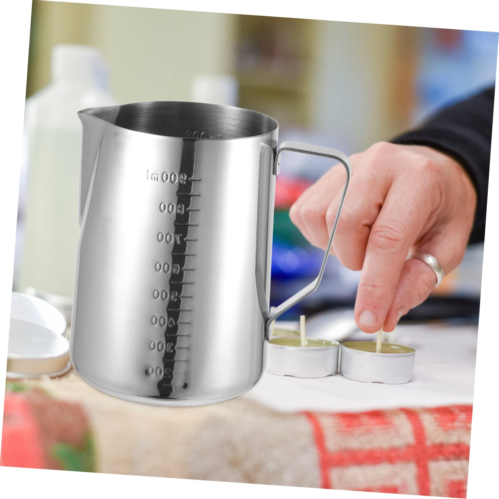 Mipcase Pentola Sciogli Candele in Acciaio Inox, 1 Pezzo, 900ml