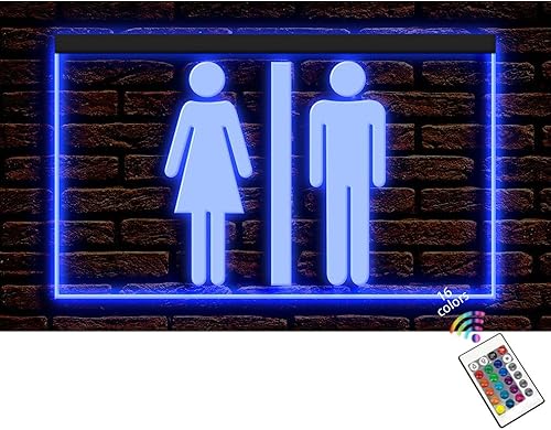 120028 - Letrero de neón con luz LED para restaurante, bar, cafetería, sala de estar, 12 x 8 pulgadas, 16 colores por control remoto