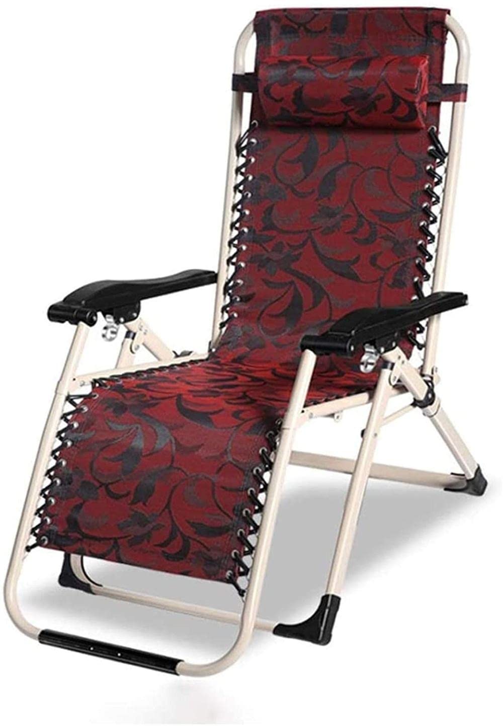 Chaise pliante pour soulager le dos avec oreiller de jardin réglable
