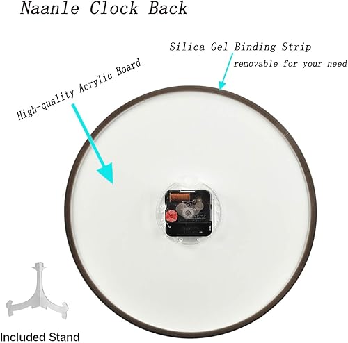 Miniatura 6 de Naanle Mysterious Library - Reloj de pared redondo con libros, 12 pulgadas, silencioso, funciona con pilas, de cuarzo, analógico, silencioso para el